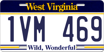 WV license plate 1VM469
