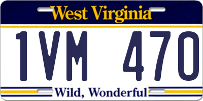 WV license plate 1VM470