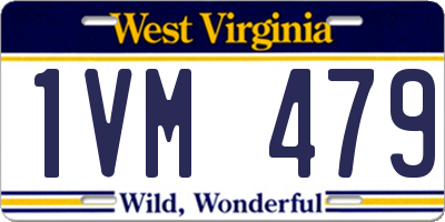 WV license plate 1VM479