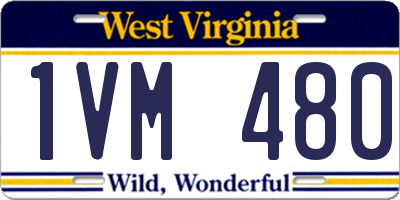 WV license plate 1VM480