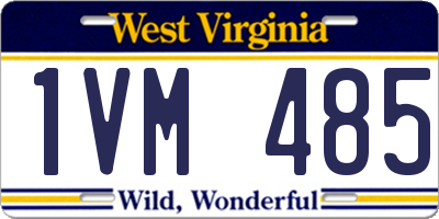 WV license plate 1VM485