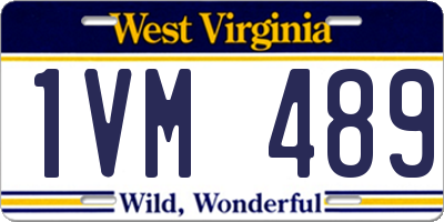 WV license plate 1VM489