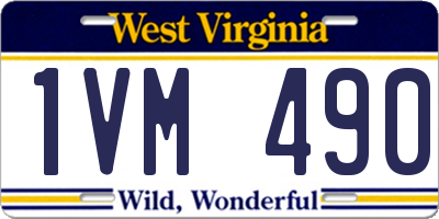 WV license plate 1VM490
