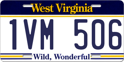 WV license plate 1VM506