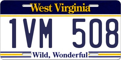 WV license plate 1VM508