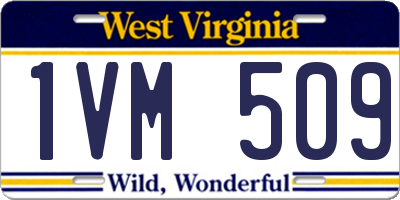 WV license plate 1VM509