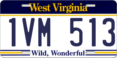WV license plate 1VM513