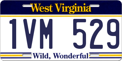 WV license plate 1VM529