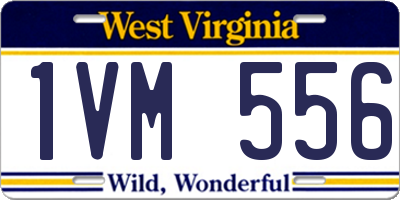 WV license plate 1VM556