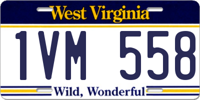 WV license plate 1VM558