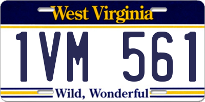 WV license plate 1VM561
