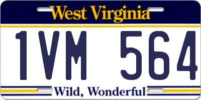 WV license plate 1VM564