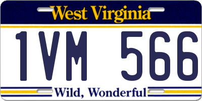 WV license plate 1VM566