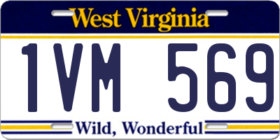 WV license plate 1VM569