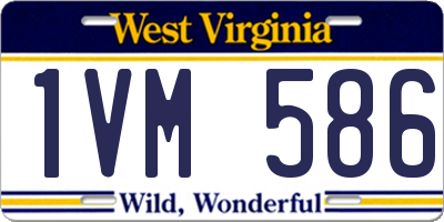 WV license plate 1VM586