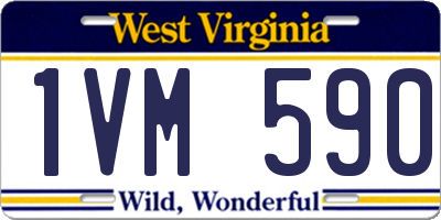 WV license plate 1VM590