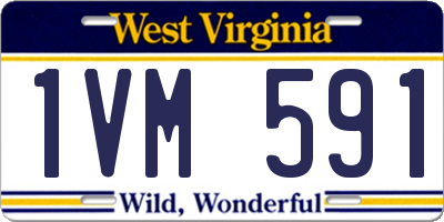 WV license plate 1VM591