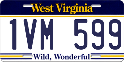 WV license plate 1VM599