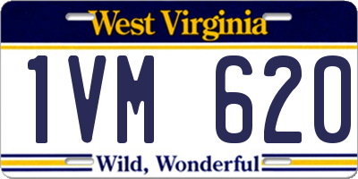 WV license plate 1VM620