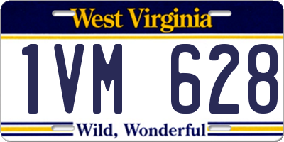 WV license plate 1VM628