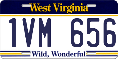 WV license plate 1VM656