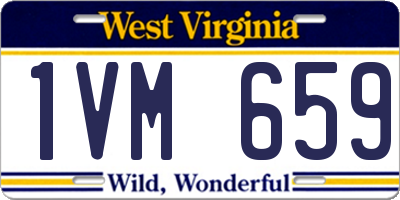 WV license plate 1VM659