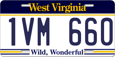 WV license plate 1VM660