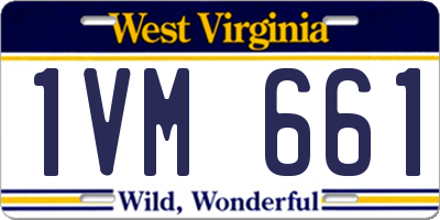 WV license plate 1VM661