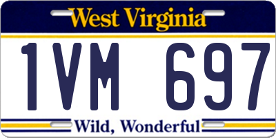 WV license plate 1VM697