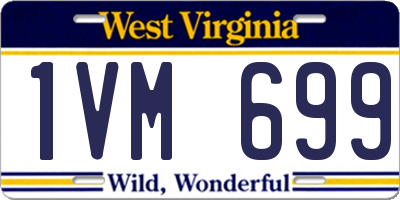 WV license plate 1VM699