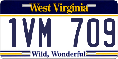 WV license plate 1VM709