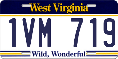WV license plate 1VM719