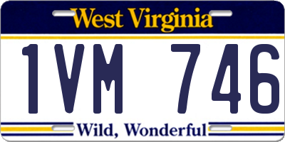 WV license plate 1VM746
