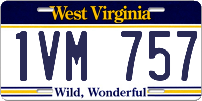 WV license plate 1VM757