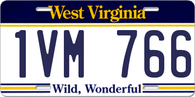 WV license plate 1VM766