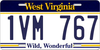 WV license plate 1VM767
