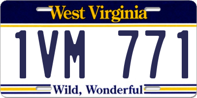 WV license plate 1VM771
