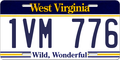 WV license plate 1VM776