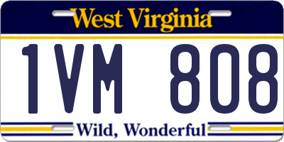 WV license plate 1VM808