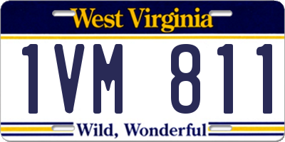 WV license plate 1VM811