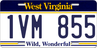 WV license plate 1VM855