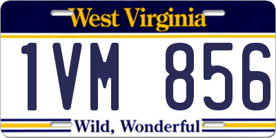 WV license plate 1VM856
