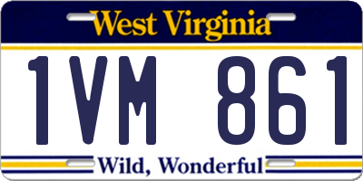 WV license plate 1VM861