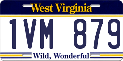 WV license plate 1VM879