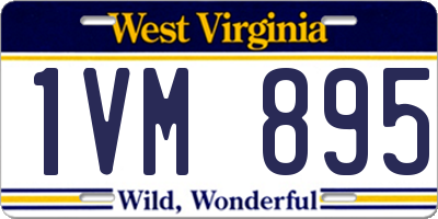 WV license plate 1VM895
