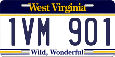 WV license plate 1VM901