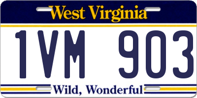 WV license plate 1VM903