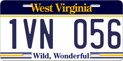 WV license plate 1VN056