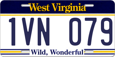 WV license plate 1VN079