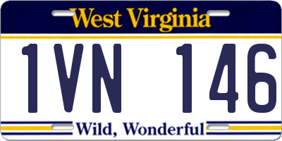 WV license plate 1VN146